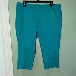 Worthington Modern Fit NWT $36  12pTeal Cropped Pants